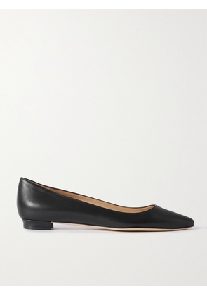 Manolo Blahnik - Bb 10 Leather Point-toe Flats - Black - IT35,IT36,IT36.5,IT37,IT37.5,IT38,IT38.5,IT39,IT39.5,IT40,IT40.5,IT41,IT41.5,IT42,IT43