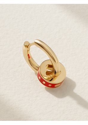 FoundRae - Strength Heart Beat Small 18-karat Gold And Ceramic Single Hoop Earring - One size