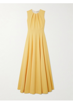 Emilia Wickstead - Marlease Pleated Stretch-crepe Gown - Yellow - UK 6,UK 8,UK 10,UK 12,UK 14,UK 16,UK 18