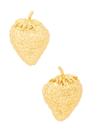 Cult Gaia Strawberry Earring in Metallic Gold.