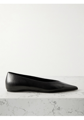 TOTEME - + Net Sustain The Asymmetric Ballerina Leather Point-toe Flats - Black - IT35,IT36,IT37,IT38,IT39,IT40,IT41,IT42