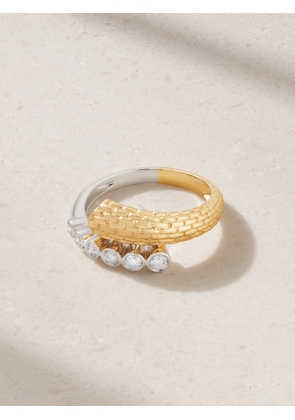 Yvonne Léon - Toi & Moi 18-karat Yellow And White Gold Diamond Ring - 5,6,6 1/2,7