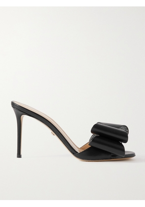 MACH & MACH - Le Cadeau Crystal-embellished Leather Mules - Black - IT35,IT35.5,IT36,IT36.5,IT37,IT37.5,IT38,IT38.5,IT39,IT39.5,IT40,IT40.5,IT41,IT41.5,IT42