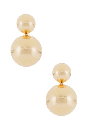 BaubleBar Azharia Earrings in Metallic Gold.