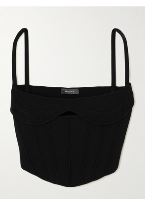 MUGLER - Heaven Stretch-knit Bustier Top - Black - x small,small,medium,large