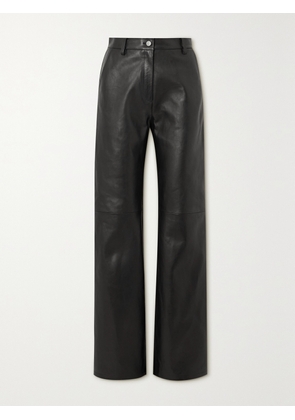 Magda Butrym - Leather Wide-leg Pants - Black - FR 34,FR 36,FR 38,FR 40,FR 42