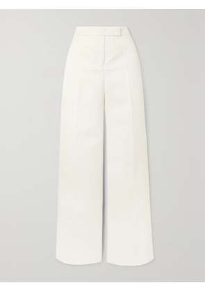 SASUPHI - + Net Sustain Andrea Wool And Silk-blend Wide-leg Pants - Ivory - IT36,IT38,IT40,IT42,IT44