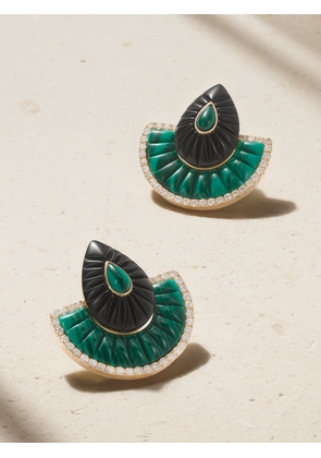 L’Atelier Nawbar - Bond Street Fan 18-karat Gold Multi-stone Earrings - One size