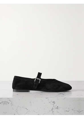 The Row - Boheme Suede Mary Jane Flats - Black - IT36,IT36.5,IT37,IT37.5,IT38,IT38.5,IT39,IT39.5,IT40,IT40.5,IT41,IT41.5,IT42