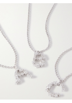 Completedworks - + Net Sustain Rhodium-plated Recycled Silver Crystal Necklace - A,B,C,D,E,F,G,H,I,J,K,L,M,N,O,P,Q,R,S,T,U,V,W,X,Y,Z