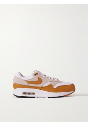 Nike - Air Max 1 Suede, Leather And Mesh Sneakers - Orange - US4,US4.5,US5,US5.5,US6,US6.5,US7,US7.5,US8,US8.5,US9,US9.5,US10,US10.5,US11,US11.5,US12