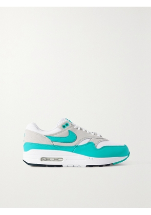 Nike - Air Max 1 Suede, Leather And Mesh Sneakers - Blue - US4,US4.5,US5,US5.5,US6,US6.5,US7,US7.5,US8,US8.5,US9,US9.5,US10,US10.5,US11,US11.5,US12