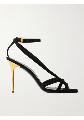 Balmain - Ruby Suede Sandals - Black - IT36,IT37,IT37.5,IT38,IT38.5,IT39,IT39.5,IT40,IT40.5,IT41