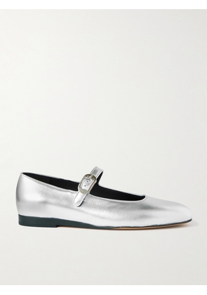 Le Monde Béryl - Metallic Leather Mary Jane Flats - Silver - IT35,IT35.5,IT36,IT36.5,IT37,IT37.5,IT38,IT38.5,IT39,IT39.5,IT40,IT40.5,IT41,IT41.5,IT42