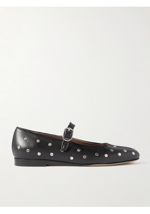 Le Monde Béryl - Studded Leather Mary Jane Ballet Flats - Black - IT35,IT35.5,IT36,IT36.5,IT37,IT37.5,IT38,IT38.5,IT39,IT39.5,IT40,IT40.5,IT41,IT41.5,IT42