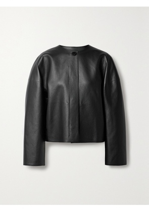 FFORME - Tate Cropped Textured-leather Jacket - Black - x small,small,medium