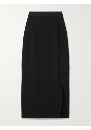 FFORME - Sabreen Wool-blend Gabardine Midi Skirt - Black - x small,small,medium,large