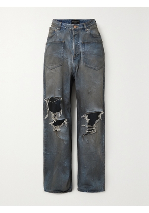 Balenciaga - Distressed High-rise Boyfriend Jeans - Blue - XS,S,M,L