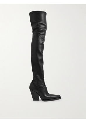 Paris Texas - Vegas Faux Stretch-leather Over-the-knee Boots - Black - IT35,IT36,IT36.5,IT37,IT37.5,IT38,IT38.5,IT39,IT39.5,IT40,IT40.5,IT41,IT41.5