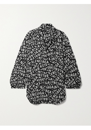 Balenciaga - Printed Crepe Shirt - Black - FR 34,FR 36,FR 38,FR 40