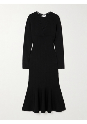 Victoria Beckham - Knitted Midi Dress - Black - UK 4,UK 6,UK 8,UK 10,UK 12,UK 14,UK 16