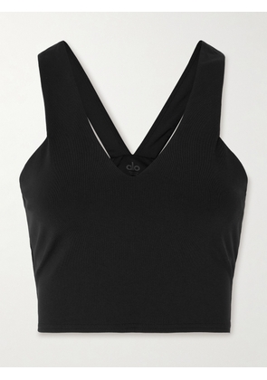 Alo Yoga - Real Airbrush Sports Bra - Black - x small,small,medium,large