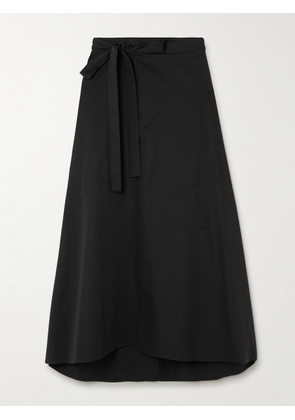 Joseph - Alix Cotton Midi Wrap Skirt - Black - FR 34,FR 36,FR 38,FR 40,FR 42,FR 44