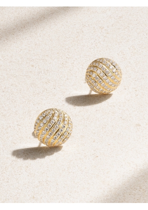 David Yurman - Sculpted Cable 18-karat Gold Diamond Earrings - One size