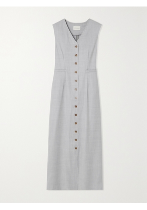 Loulou de Saison - Idika Wool Midi Dress - Gray - x small,small,medium,large,x large