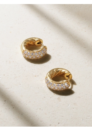 David Yurman - Dy Mercer™ Micro 18-karat Gold Diamond Hoop Earrings - One size