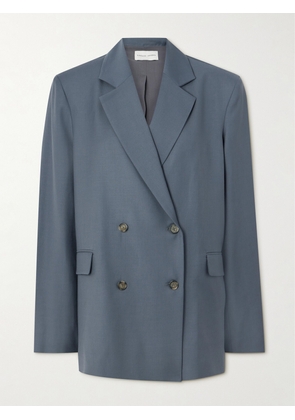 Loulou de Saison - + Net Sustain Donau Double-breasted Wool-twill Blazer - Gray - x small,small,medium,large