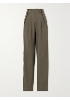 Victoria Beckham - Twill Straight-leg Pants - Brown - UK 4,UK 6,UK 8,UK 10,UK 12,UK 14
