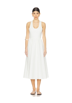 Elodie the Label Audrey Dress in White. Size L. Also in M, S, XS.