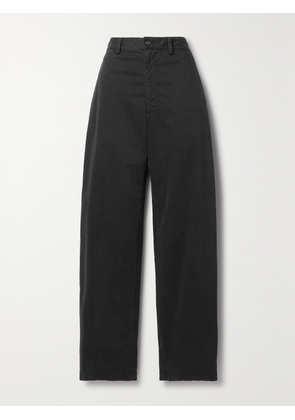 Nili Lotan - Eliot Boy Cotton-blend Twill Wide-leg Pants - Gray - US0,US2,US4,US6,US8,US10