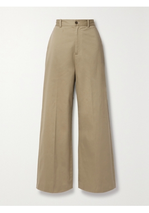 Nili Lotan - Johan Cotton-twill Wide-leg Pants - Neutrals - US0,US2,US4,US6,US8,US10