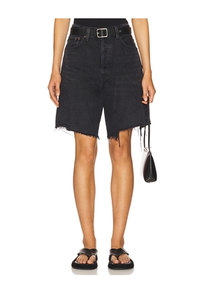 AGOLDE Indra Short in Black. Size 24. Also in 25, 26, 27, 28, 29, 30, 31, 32.