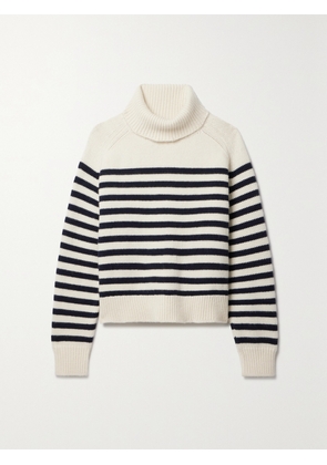 Nili Lotan - Gideon Striped Merino Wool And Cashmere-blend Turtleneck Sweater - Ivory - x small,small,medium,large