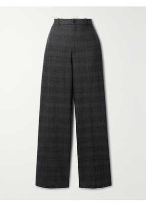 Nili Lotan - Johan Prince Of Wales Checked Wool And Cashmere-blend Wide-leg Pants - Gray - US0,US2,US4,US6,US8,US10