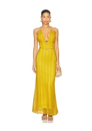 Capittana Ariel Maxi Dress in Mustard. Size M/L. Also in XL, XS/S.