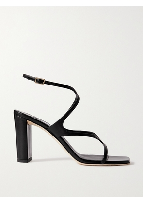 Jimmy Choo - Azie 85 Leather Sandals - Black - IT34,IT34.5,IT35,IT35.5,IT36,IT36.5,IT37,IT37.5,IT38,IT38.5,IT39,IT39.5,IT40,IT40.5,IT41,IT41.5,IT42
