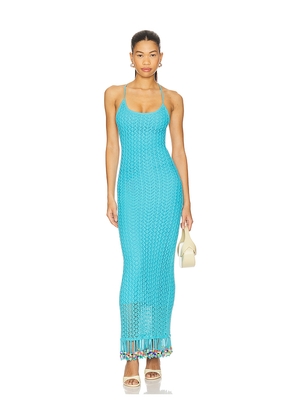 Capittana Ali Beads Maxi Dress in Blue. Size M/L. Also in XL, XS/S.