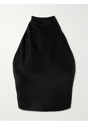 Matteau - + Net Sustain Satin Halterneck Top - Black - 1,2,3,4,5