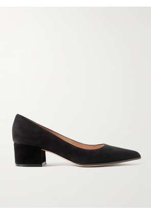Gianvito Rossi - Piper 45 Suede Pumps - Black - IT34,IT35,IT35.5,IT36,IT36.5,IT37,IT37.5,IT38,IT38.5,IT39,IT39.5,IT40,IT40.5,IT41,IT41.5,IT42