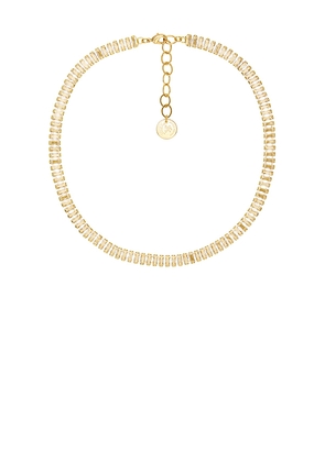 Anton Heunis Short Crystal Chain Necklace in Metallic Gold.