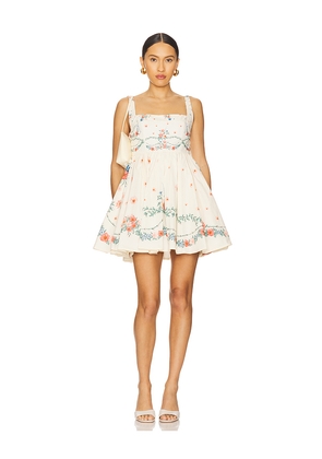 Agua by Agua Bendita Hierbabuena Mosqueta Mini Dress in Ivory. Size XL. Also in XS.
