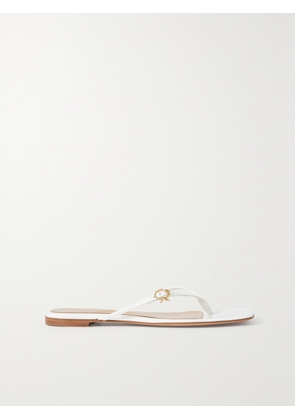 Gianvito Rossi - Glossed-leather Sandals - White - IT36,IT36.5,IT37,IT37.5,IT38,IT38.5,IT39,IT39.5,IT40,IT40.5,IT41,IT42