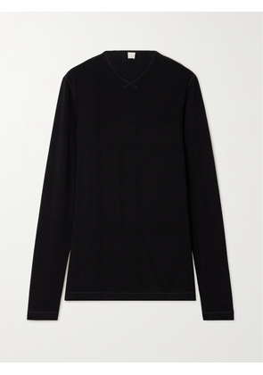 TOTEME - Jacquard-knit Top - Black - xx small,x small,small,medium,large,x large