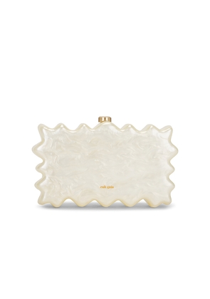 Cult Gaia Paloma Clutch in Ivory.
