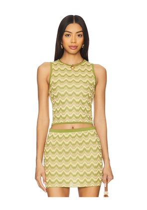 DEVON WINDSOR Lata Top in Green. Size L. Also in S, XS, M, XL.
