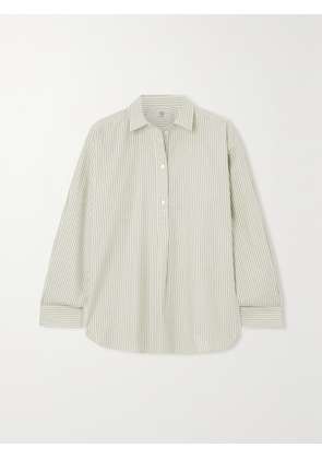 TOTEME - Striped Cotton-poplin Shirt - Ecru - DK32,DK34,DK36,DK38,DK40,DK42
